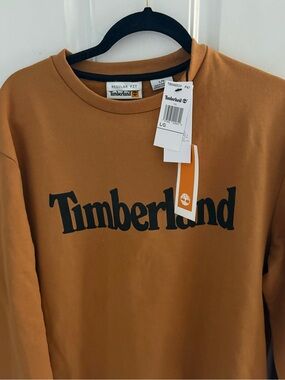 Brand New With Tags Timberland Men's Crewneck Sweater in Wheat with Black Logo